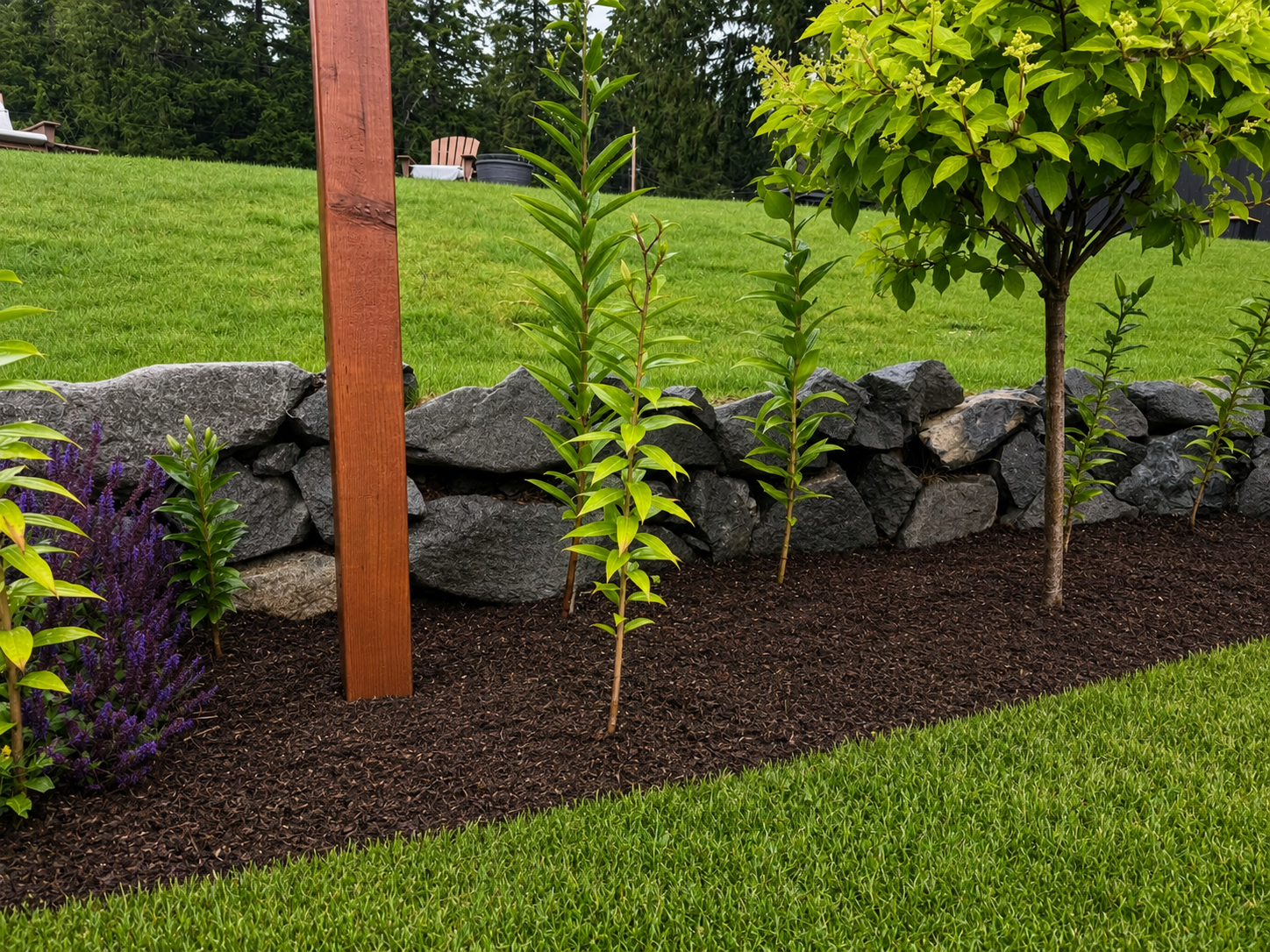 Rock-Edged Planting Bed