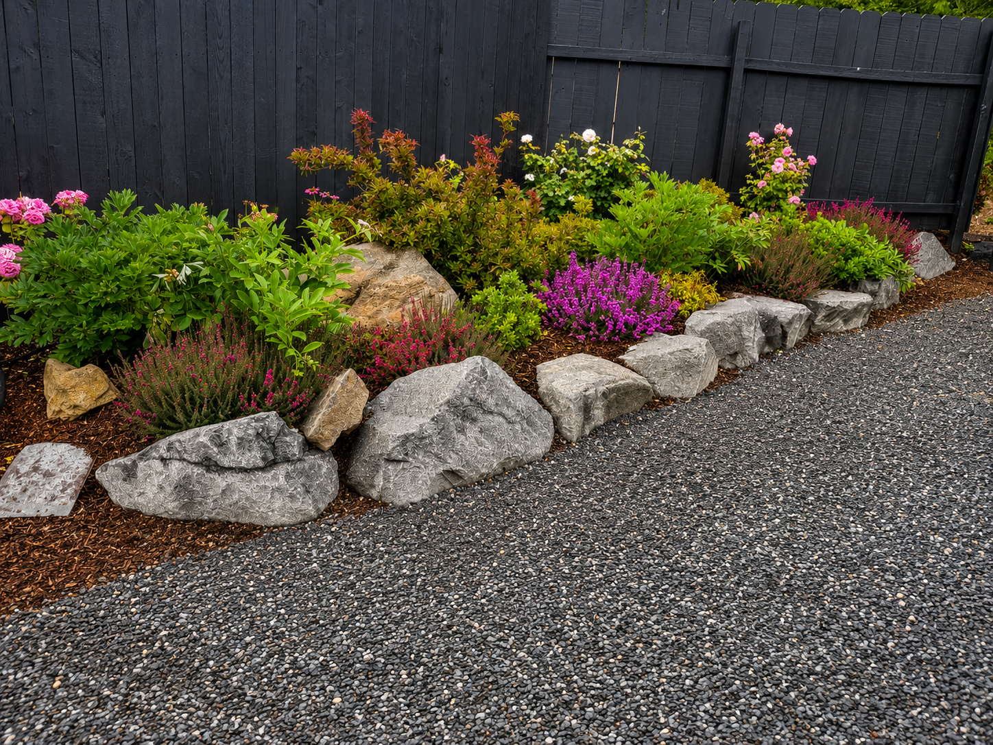 Natural Stone Flower Bed