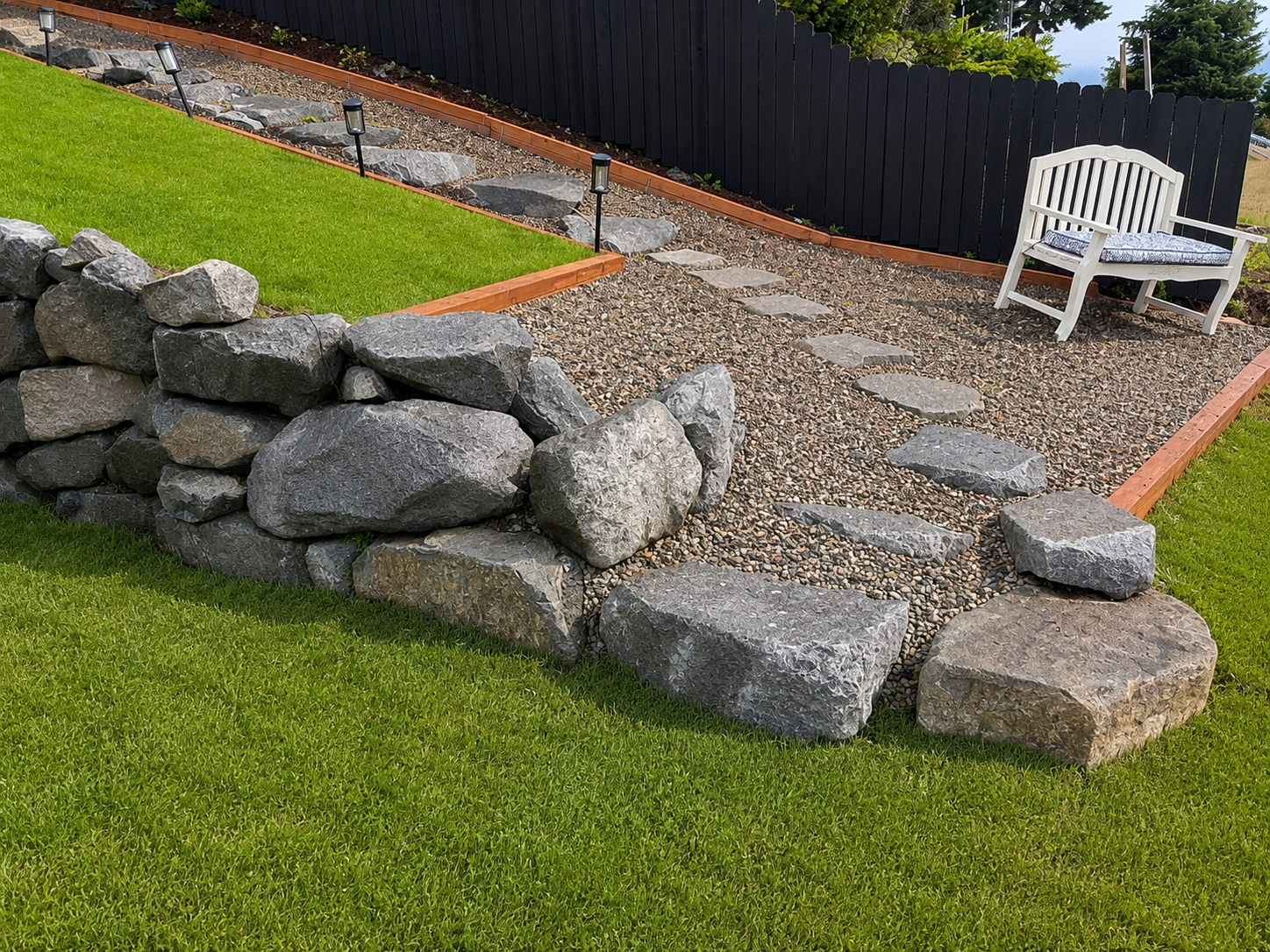 Stone Steps and Garden Wall